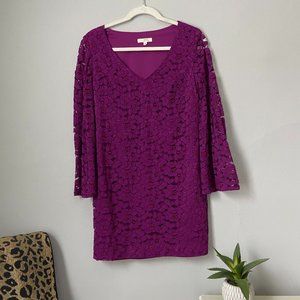 Trina Turk Plum Revue Lace Shift Dress